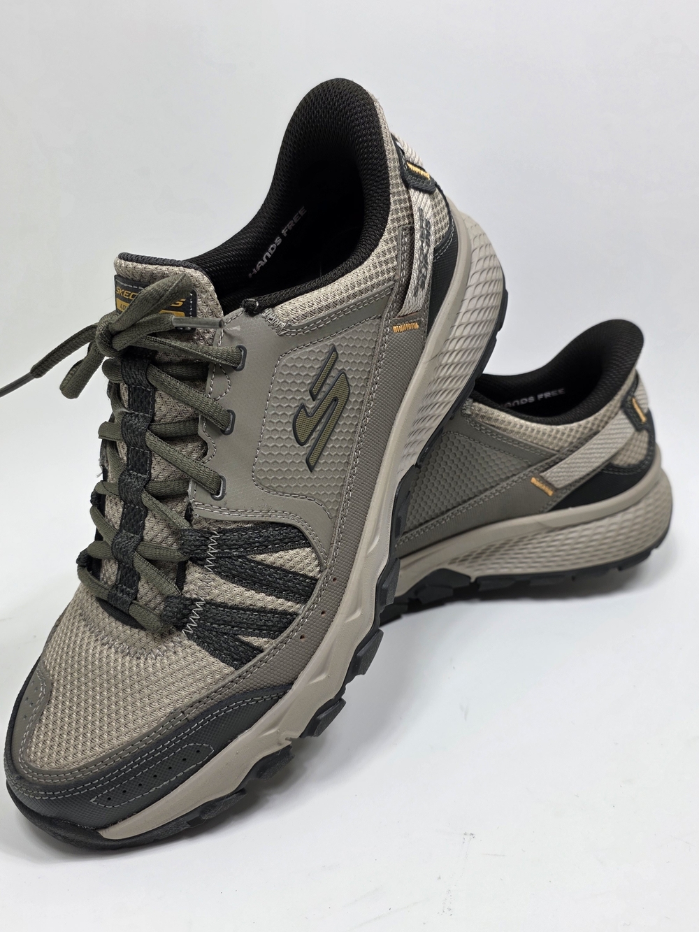 Skechers Slip-Ins Dynamite At Escapar Runner Cream/Olive Men's Size 11